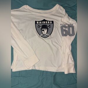 Fanatics Raiders Women's Long Sleeve Tee - White and Gray